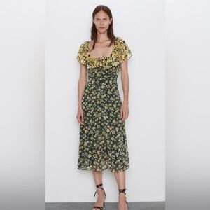 Zara Floral Midi Dress